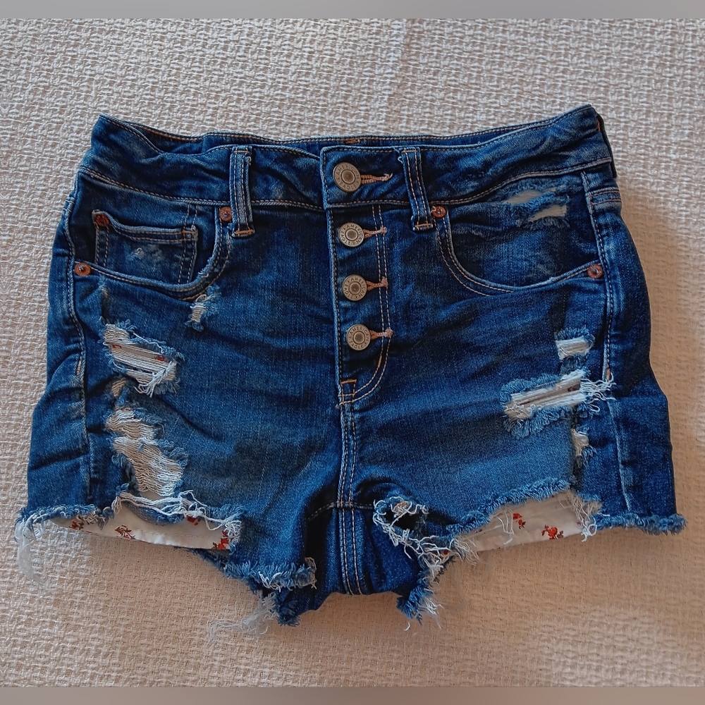 American Eagle Outfitters Next Level Stretch Button Fly Cut Off Shorts - Size 6